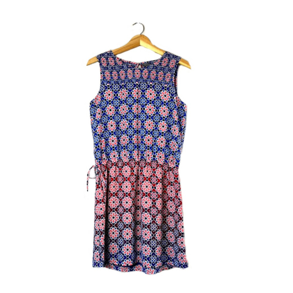 Women's Blue and Red Vince Camuto Shift Dress S